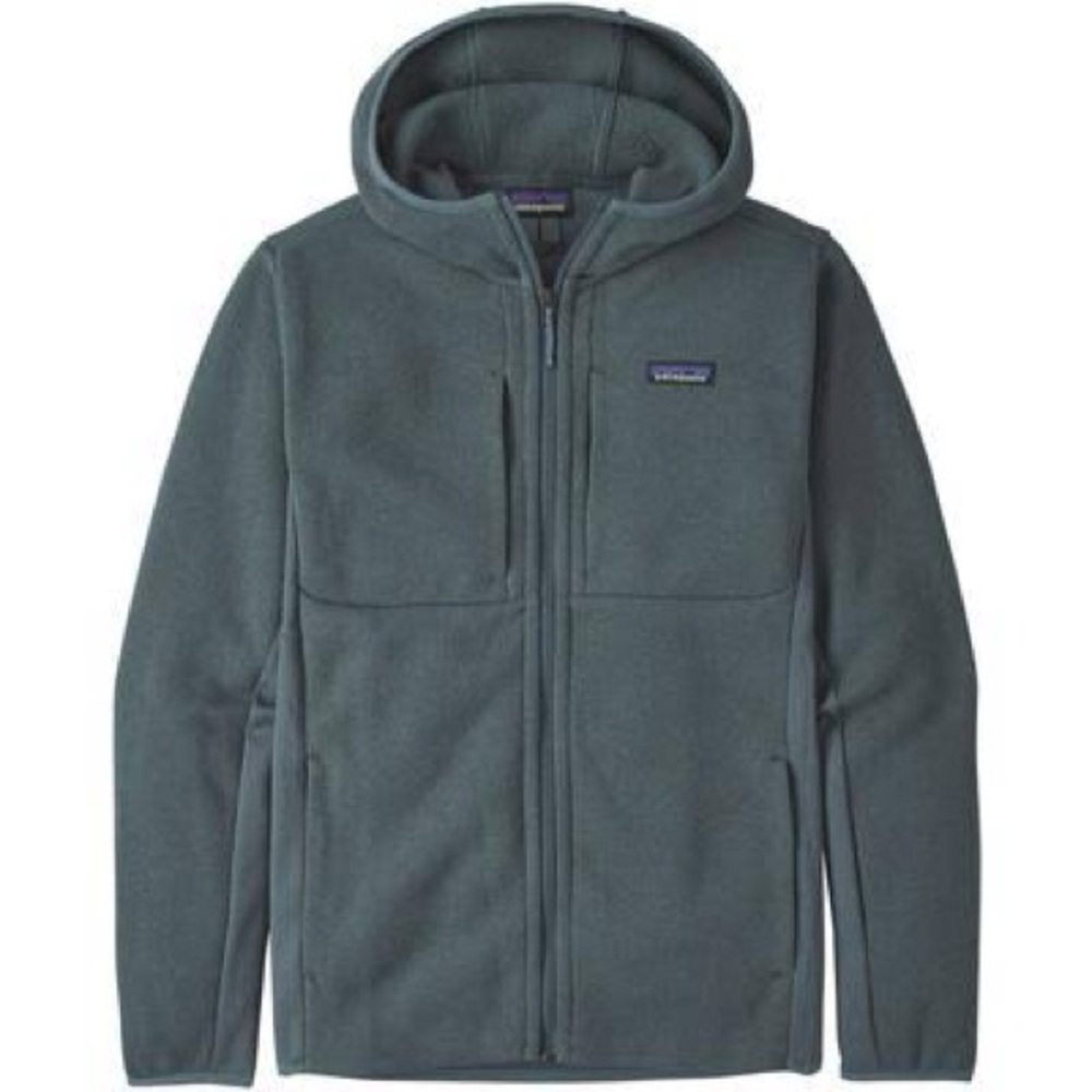 Patagonia Men's lightweight better sweater, hooded jacket, blue/gray size XL